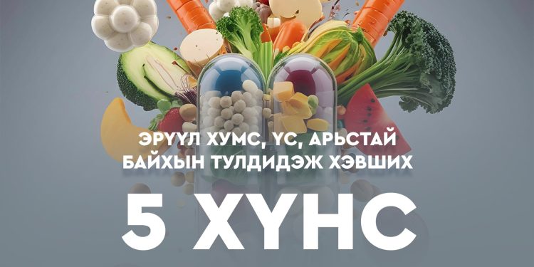 ЭРҮҮЛ ХУМС, ҮС, АРЬСТАЙ БАЙХЫН ТУЛД ИДЭЖ ХЭВШИХ 5 ХҮНС